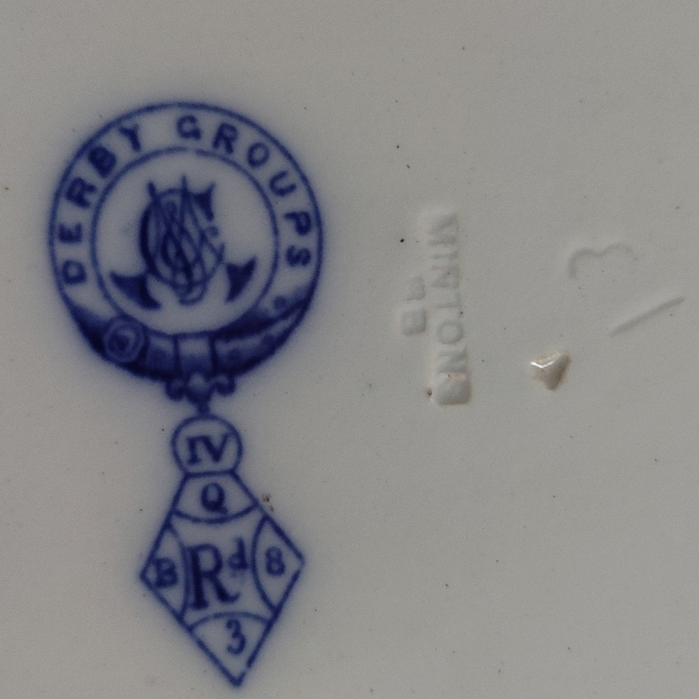 160 Year Old (1866 dated) Flow Blue Minton Oval Dishes - Picture 15 of 16